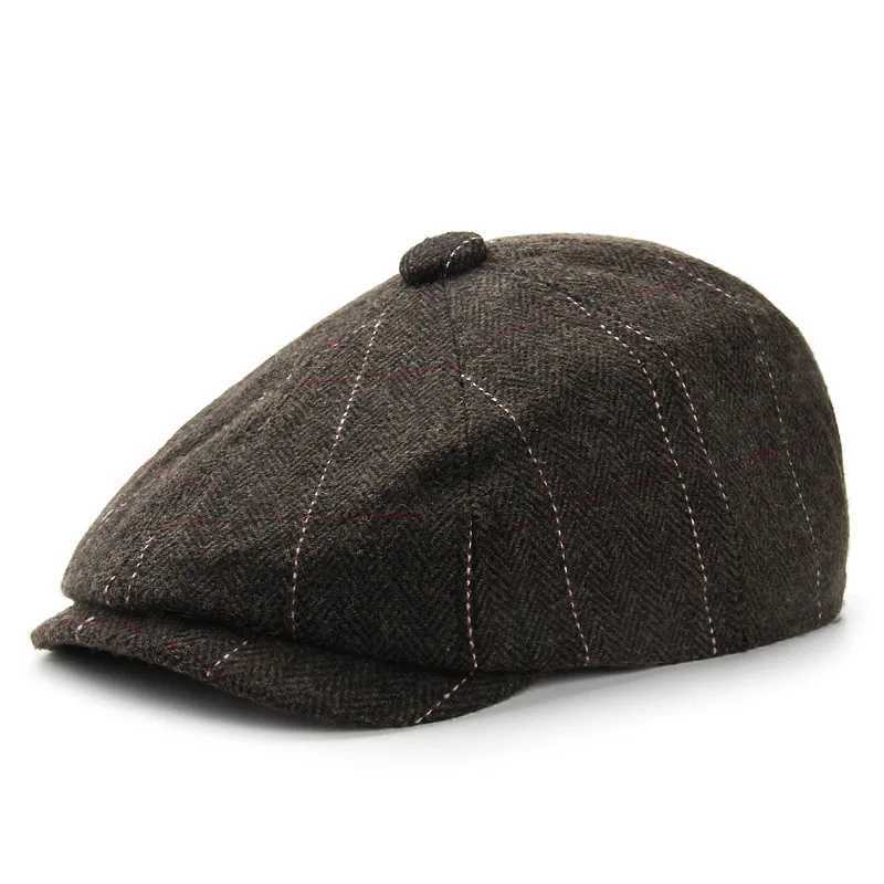 Chapéus de borda ardente masculino e boina casual feminino vintage hat octogonal