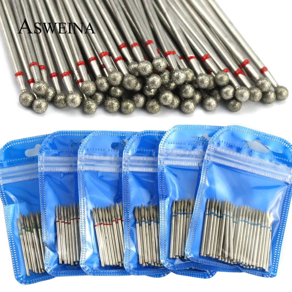 accesories Diamond Nail Drill Bit Set Rotary Milling Cutters for Manicure Electric Cutter Bits Cuticle Polishing Tools Accessories