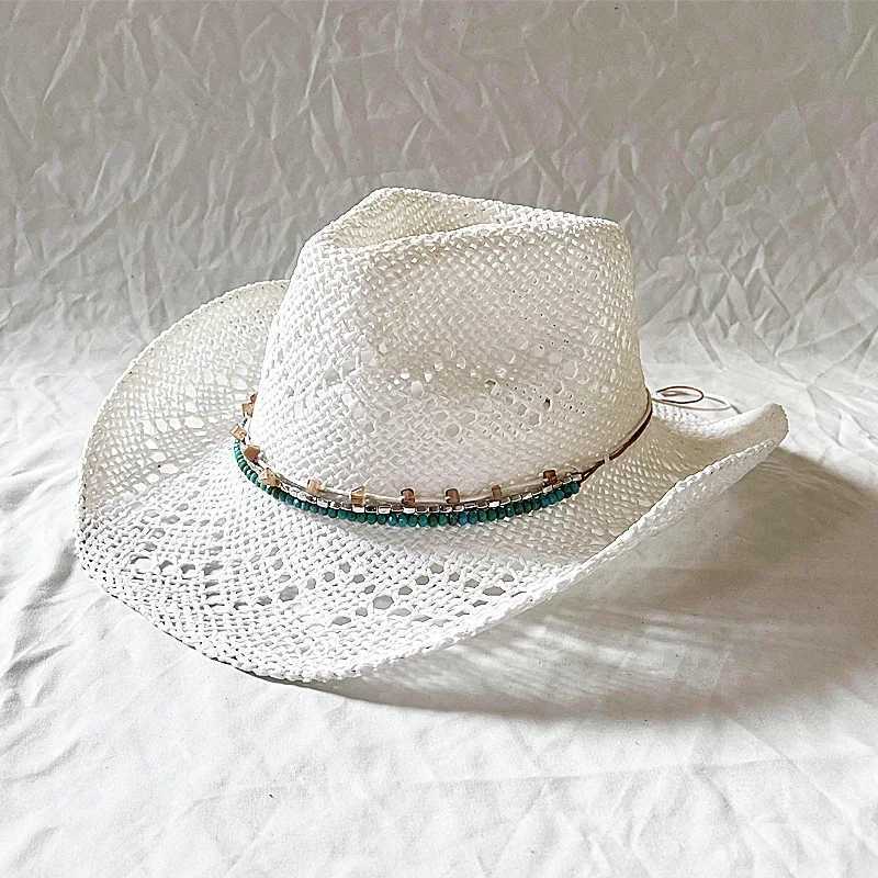 Wide Brim Hats Bucket Hats Rose Red Cowboy Straw Hat 2024 Western Cowboy Sun Hat Spring Knight Hat Neutral Jazz Hat Summer Wide brimmed Hat Sombrero hombre 240407