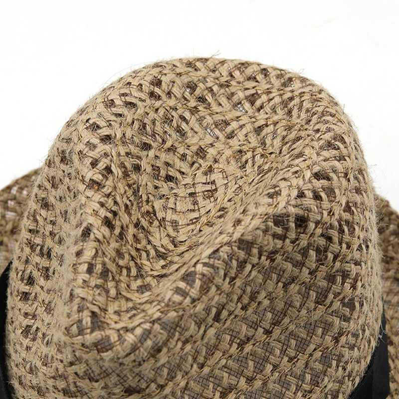 Geniş Memlu Şapkalar Kova Şapkaları Batı Güneşlik Kapağı Yaz Panama Plaj Kapakları Kadın Erkekler Saman Fedora Şapkaları Tatil El Yapımı Caz Şapkası Seyahat Çınlama Güneş Şapkaları Yeni 240407