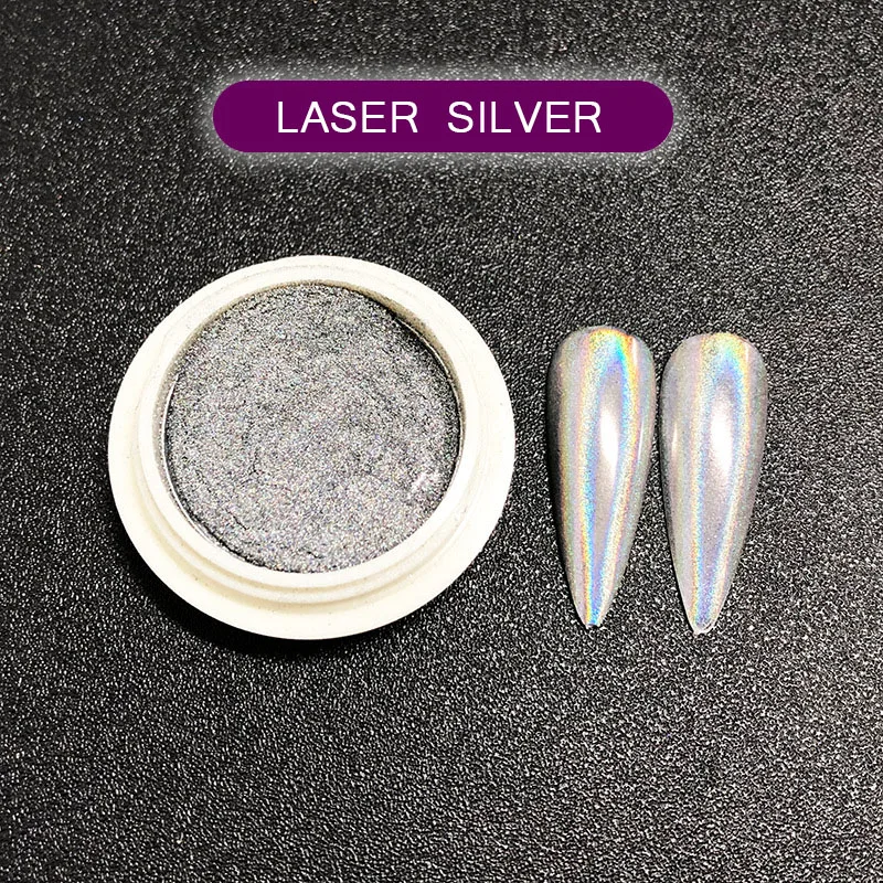 Faucets Mirror Powder Super Sparkly Glitter Dust for Nail Art Holographic Charm Laser Chrome Pigment Magic Rub on Nails Kit