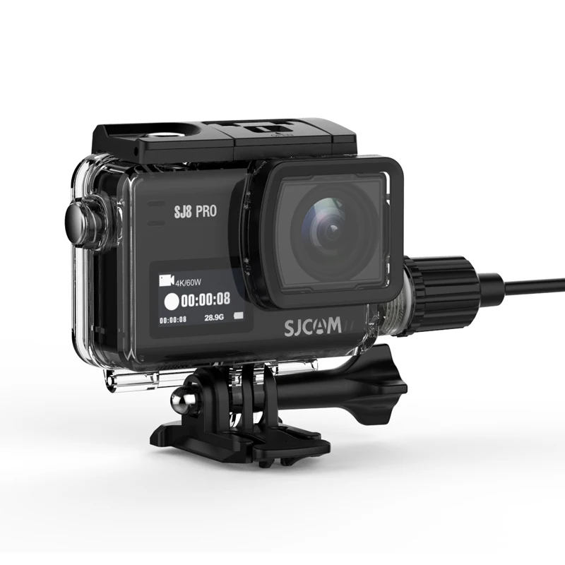 Cameras Sjcam SJ8 Motorcycle étanche Étui avec un câble de type C pour SJCAM SJ8 Pro / SJ8 Plus / SJ8 Air 4K Action Camera