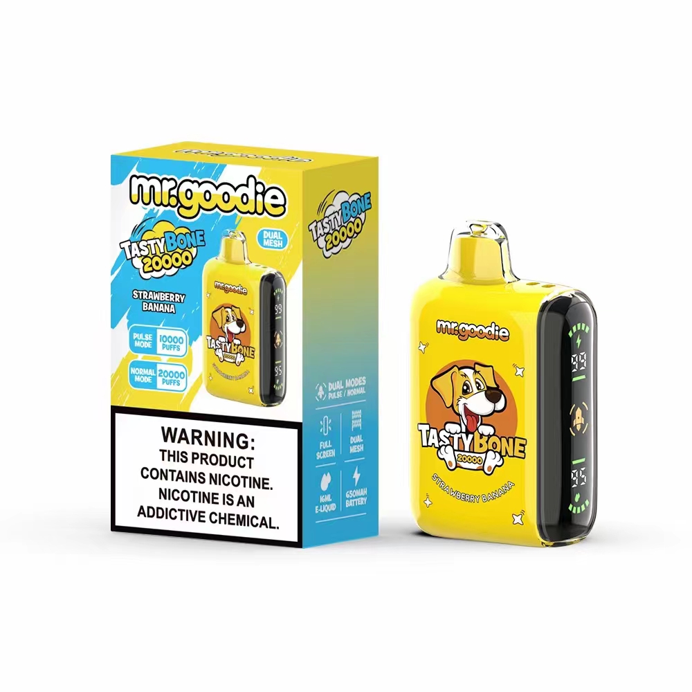 Big Puffs Mr.Goodie 20K Puffs Vape jetable 650mAh Type-C Double réservoir double bobine en file Pouffle 20K Pod préfabillée 12 saveurs Vape Pen E Cigarette Vs Puff Bang 20K Waspe 20K