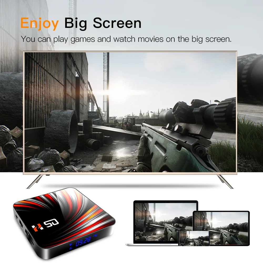 Box Hongtop 글로벌 버전 Andorid TV Box Android 10 4GB RAM 64GB ROM Bluetooth 4.0 4K Ultra HD Android TV Box Voice Assiatant TVBox