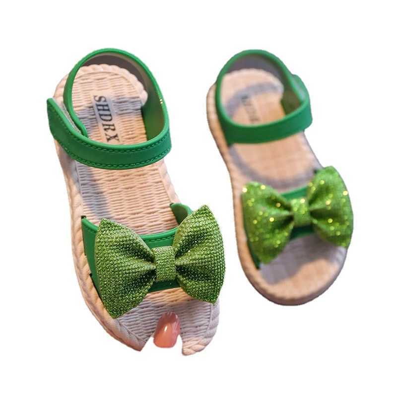 Slipper sandalias Zhongda Childrens Sandals 2024 Summer New Soft Sole Princess Shoes Versatile Girl Sandals Cute Beach Shoes kid shoes 2448