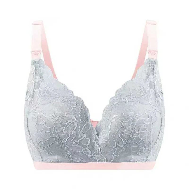 Abiti reggiseno che allatta in pizzo di grandi dimensioni wireless sexy maternità push up reggiseno plus size in allattante reggiseno mama in gravidanza in gravidanza