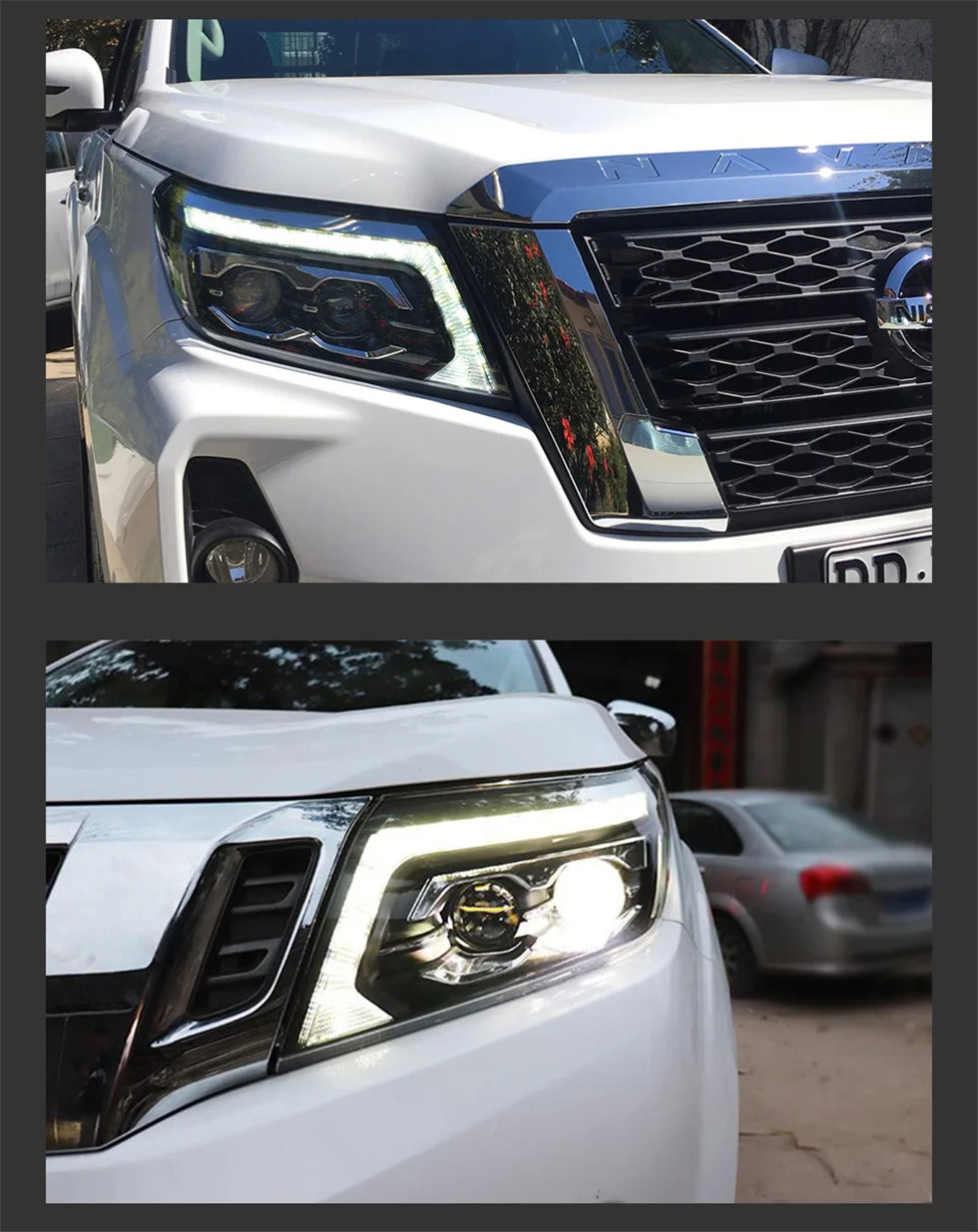 Car Headlights for Nissan Navara NP300 20 15-20 20 LED Head Light DRL Head Lamp Front Light Assembly