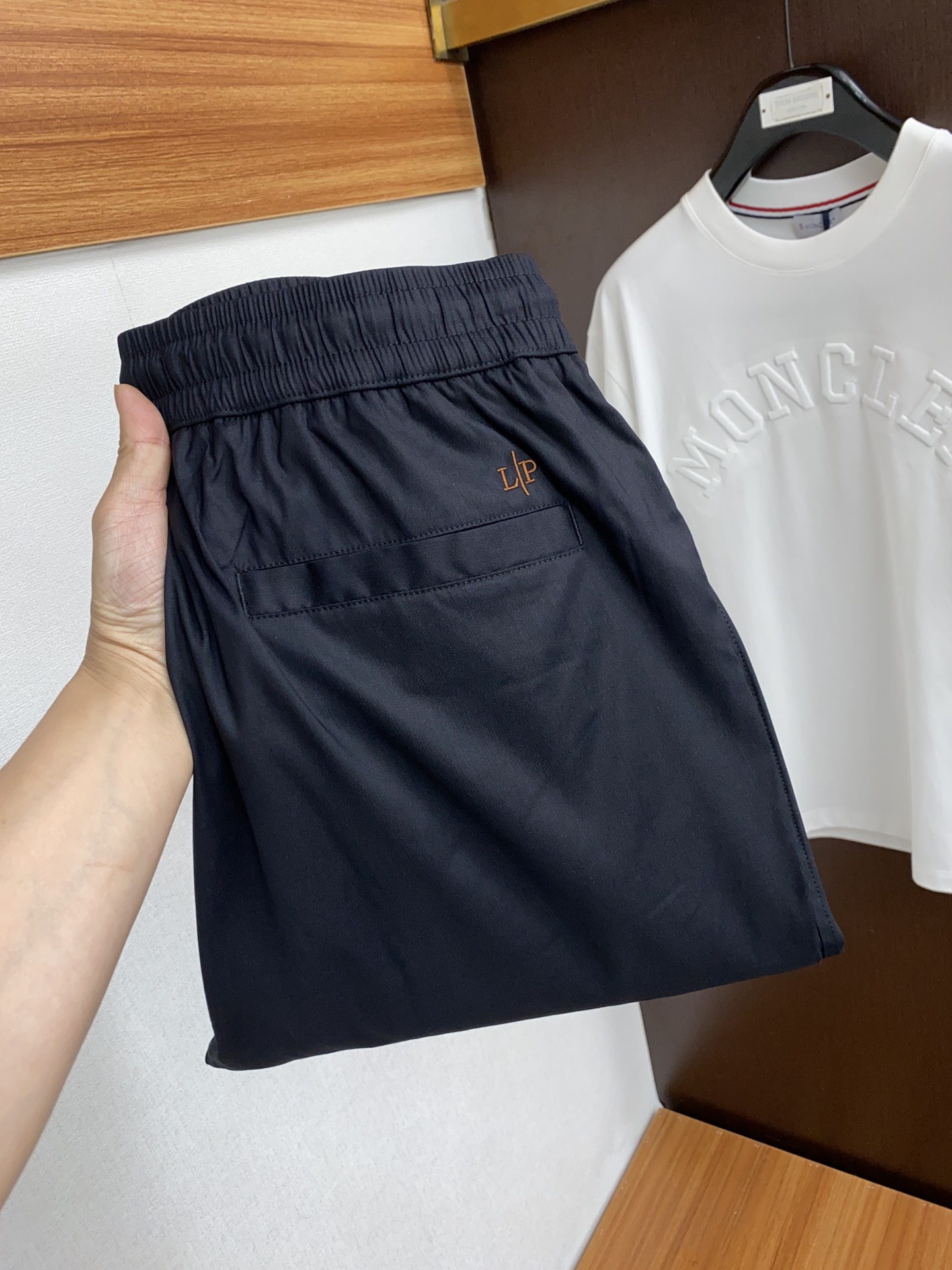 Calça masculino bordado primavera bordado loro loro negócios casual piana