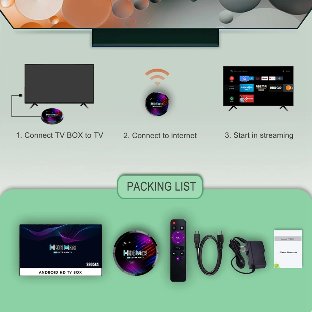 Box Android 11 TV Box Amlogic S905X4 H96 MAX X4 4G 32G 64G 2.4G 5G Dual WiFi Bt YouTube AV1 Smart Media Player 8K Set Top Box Set Top Box