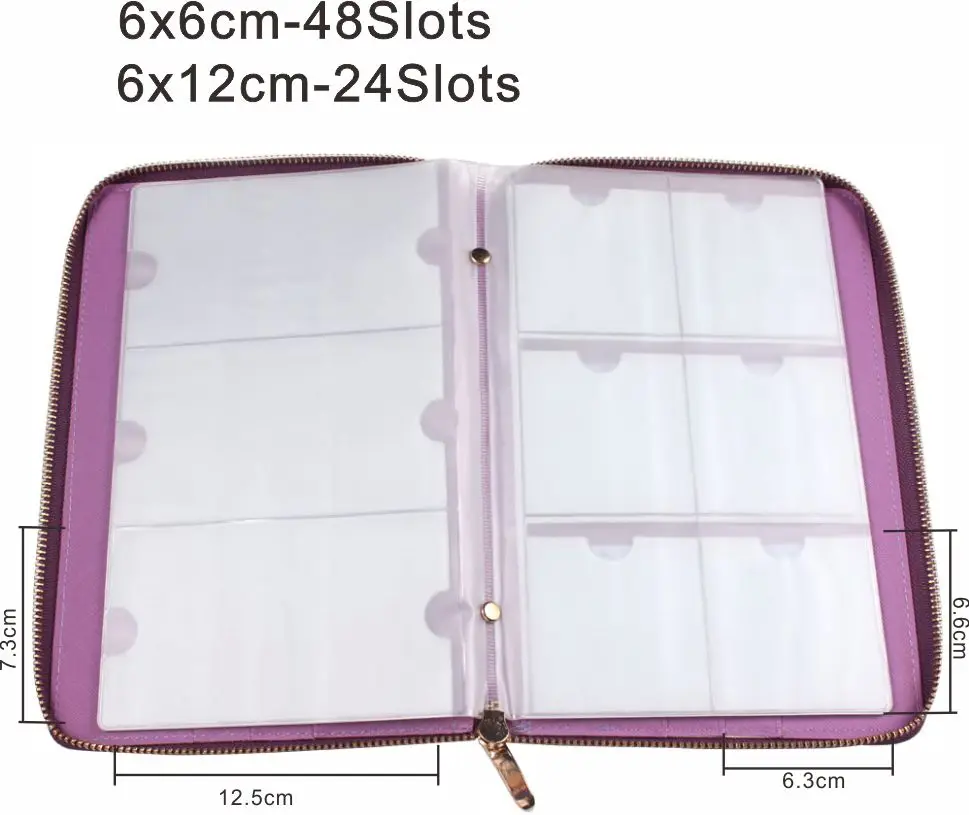 Бутылки 72/120slots Sier Pink Nail Camping Case Case Art Art Art Card Card Care Plate Альбом Шаблон Шаблон Организатор пакета