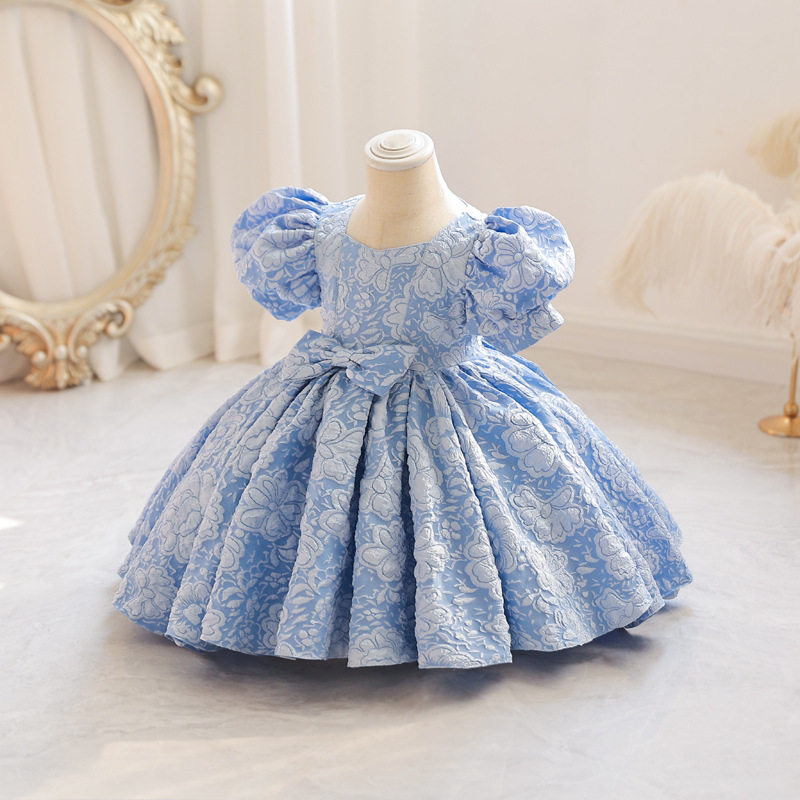 Jolie rose rose bleu bleu carré fille d'anniversaire / robes de fête robes de concours de fille de fille robes de fille fleures filles jupes de tous les jours