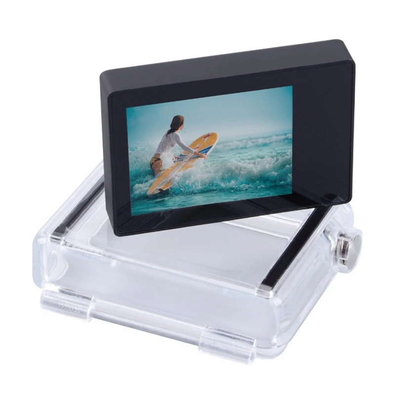 Cameras pour GoPro BacPac LCD Affichage Monitor Action Action Caméra BACPAC Écran LCD + couverture du boîtier de porte arrière pour GoPro Hero 3 + 4