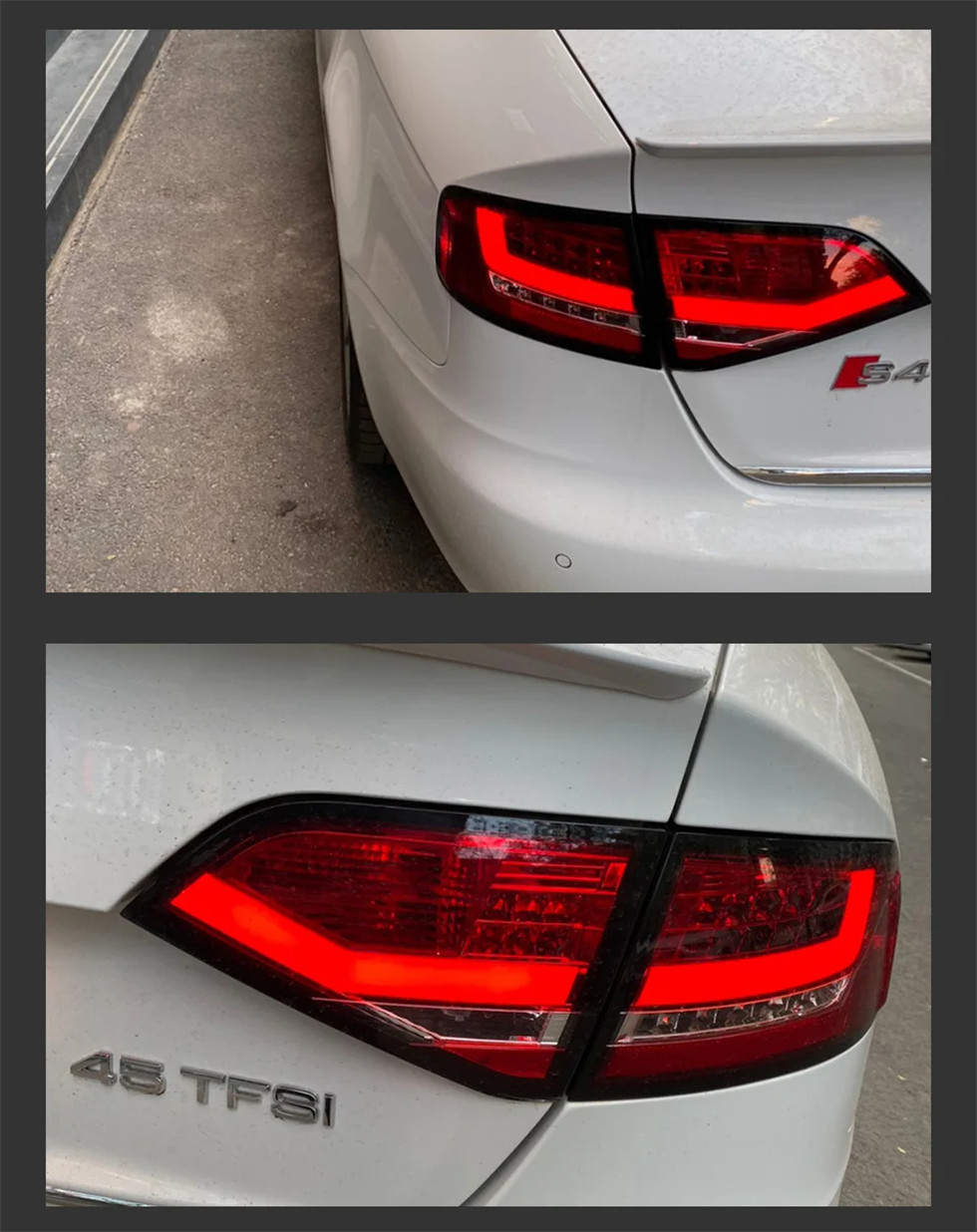 Światła ogona samochodu dla Audi A4 B8 2009-2012 A4L REFIT SIGNE SIGNELLIGHT Tylna lampa Streaming LED LED Zespół światła ogona