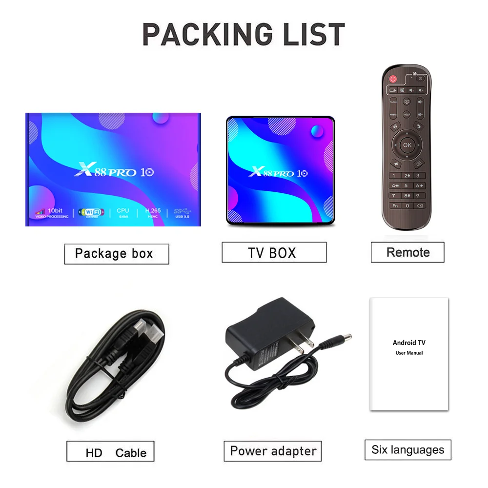 Box TV Box Android 11 Smart TV Box X88 Pro 10 4GB 64GB 32GB Rockchip RK3318 4K TVBox Support Google YouTube Set Top Box X88Pro 11.0