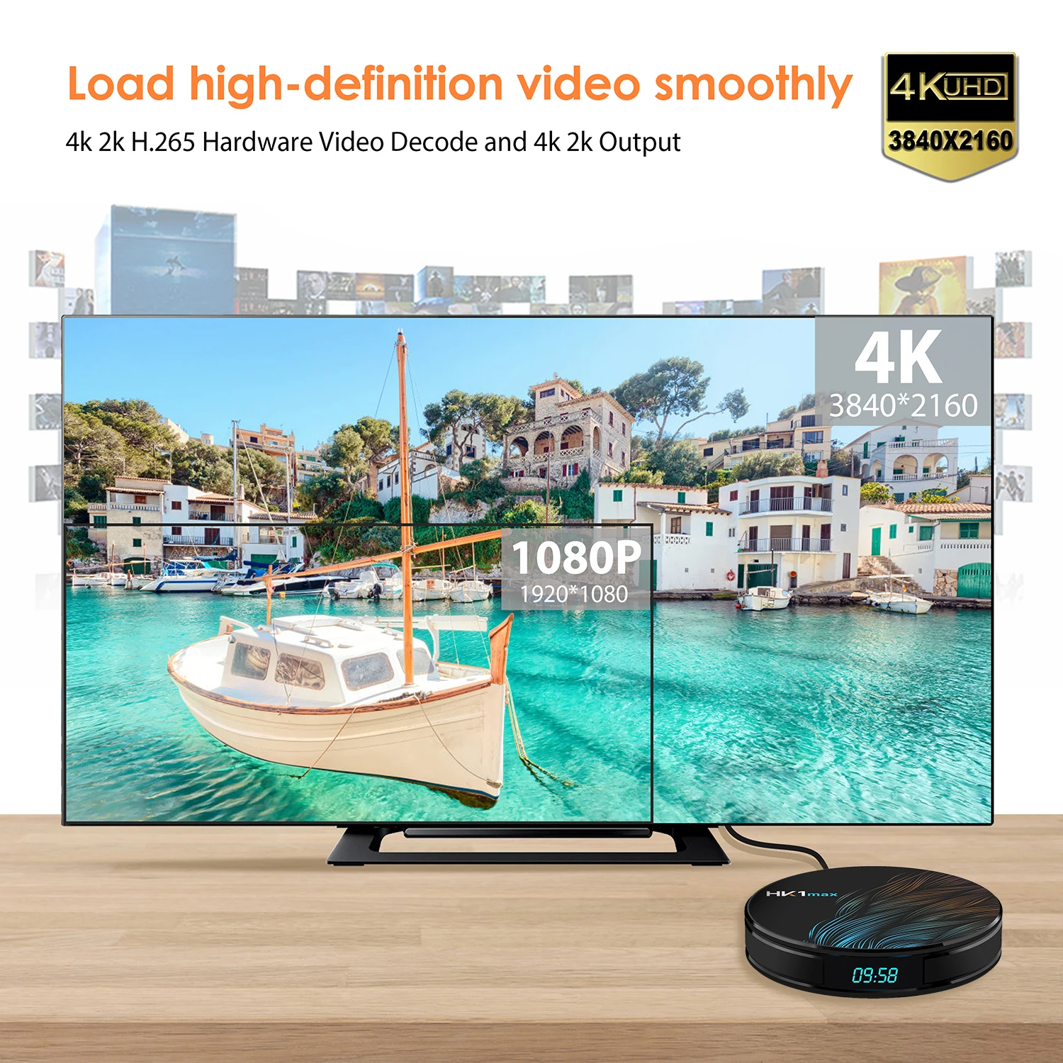 Kutu HK1 MAX Akıllı TV Kutusu Android 10.0 RK3318 4GB RAM 128GB ROM 4K WiFi Medya Oyuncusu Android 10 TV Kutusu Youtube Set Üst Kutu 4G 32G 64G