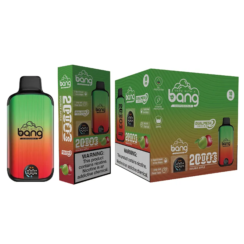 FU Original Bang Box 20000 20K Puffs Ondosable E Cigarettes Vape Pod Device 650MAH Батарея 28 мл предварительно заполненная против Puff 12000 12K 9000 Puff 18000 Bang King Digital Puff 20k