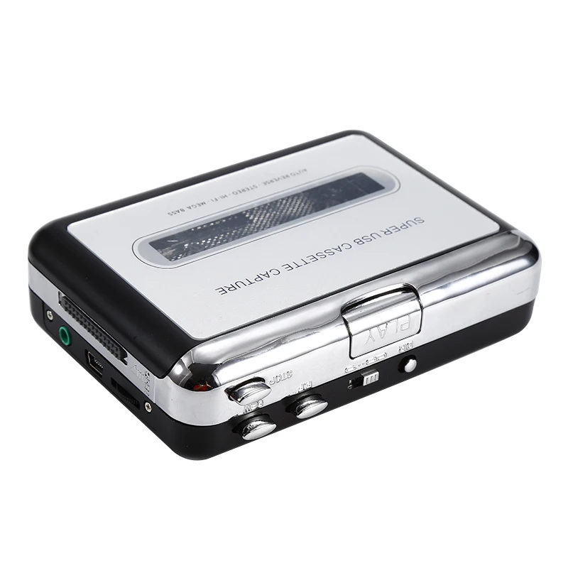 Игроки Новый Cassette Player USB Walkman Cassette Tape Music Audio to Mp3 Converter Player Сохранить mp3 -файл в USB Flash/USB Drive