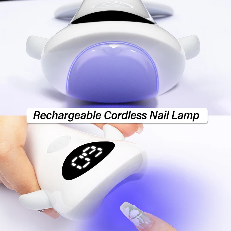 Séchants 2022Newest Portable Portable sans fil lampe à ongles à LED à LED rechargeable UV Light Dolphin Dolphin Gurring Guring Nail Rust