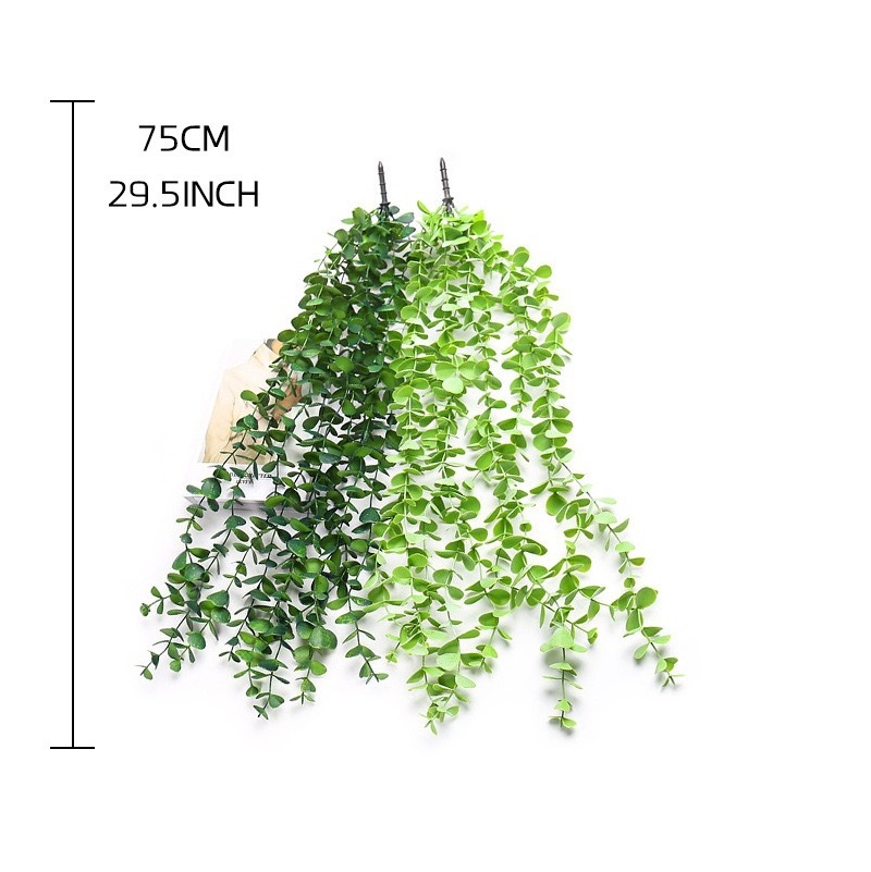 Artificial flowers Plastic Hanging Succulents Plants Eucalyptus leaf Home Decorations