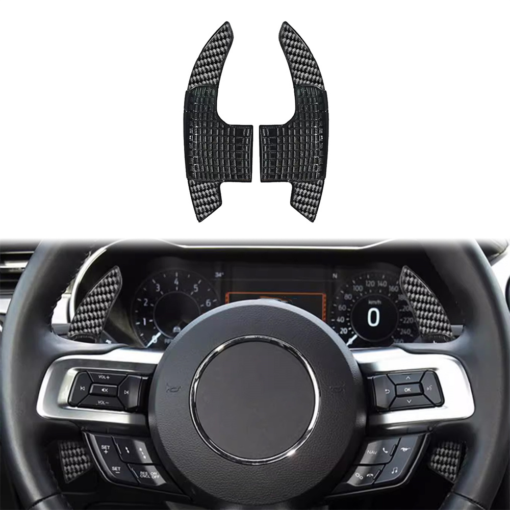 Para Ford Mustang Carbono Wheel Shift Shift Paddle Car Acessórios Automotores Extender Shifter