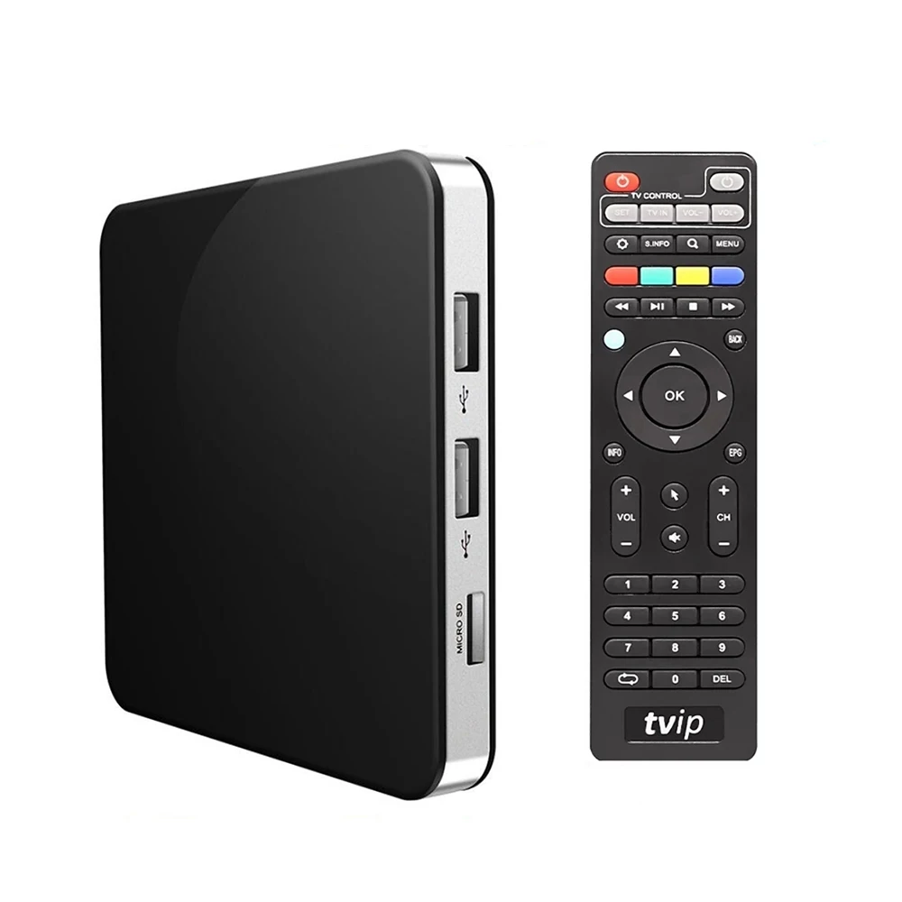 Boîte chaude nouveau set top box TVIP 605 Android Linux Dual OS Android TV Box Amlogic S905X Quadcore Support H.265 1920x1080 Smart TV Box