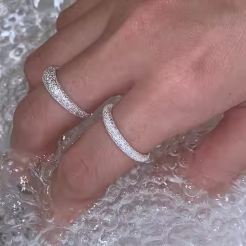 Nuevo 925 Sterling Silver Flash anillo abierto Joya de moda de joyas ajustables para una amiga regalo
