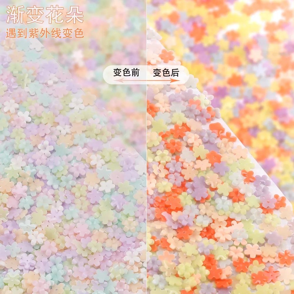 Vloeistoffen 600 g mix kleur 3D uV kleur veranderd bloem charme aroon bloemen nagel decors ornamenten mini 3,5 mm/6 mm witte roze nagelaccessoires