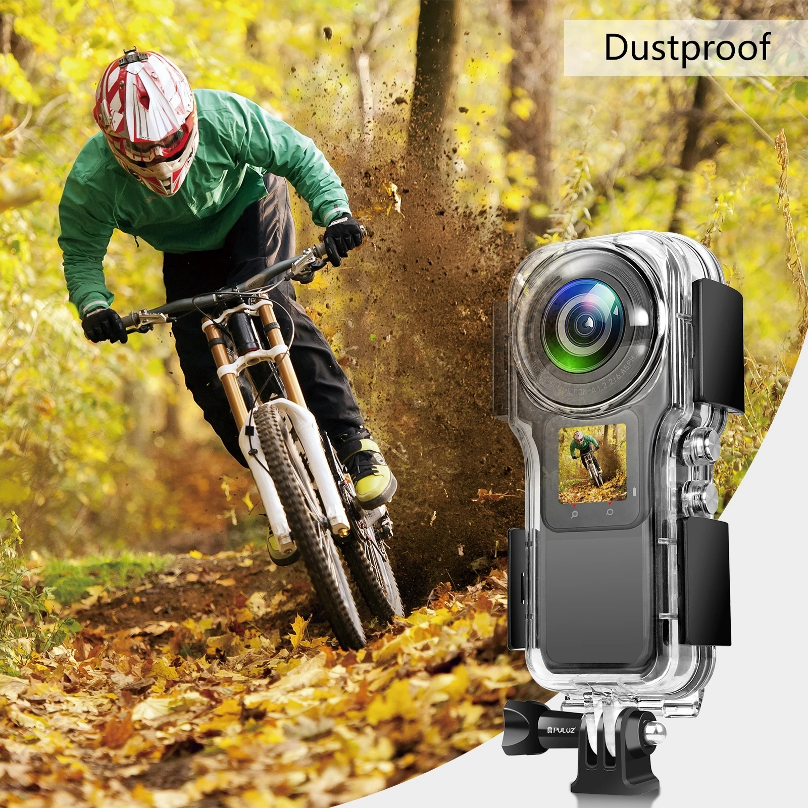 كاميرات لـ Insta360 One Rs 1inch 360 Edition Puluz 40m تحت الماء غطاء الإسكان المقاوم للماء لـ Insta360 Sport Action Cameras