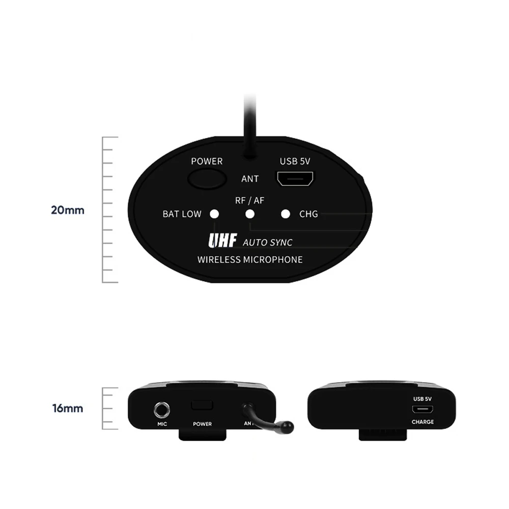 Microfoni trasmettitore mini ricevitore wireless portatile Lavalier Mic Insegnante Microfono insegnanti