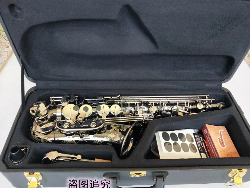 أفضل جودة ألمانيا JK SX90R KEILWERTH SAXOPHONE Alto Black Nickel Silver Silver ALTO SAX BRASS MUSICTION مع CASE MOU