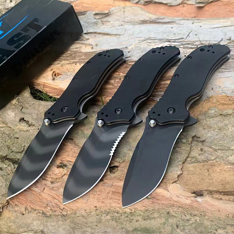 TUNAFIRE 7.67 pulgadas de mango de mango plegable G10 de 7.67 pulgadas ZT0350 Cubra negra S30V cucharada, cuchillo para acampar al aire libre, alta calidad, con rodamiento de bolas,