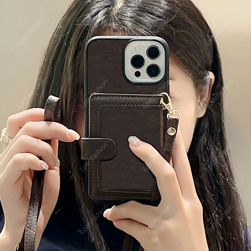 Cross body sling card bag with classic imitation leather women's iphone case luxurious metal logo design for Apple 15 Pro Max 11 12 13 14 Pro Max X XS XR XSMAX 7 8 Plus mini