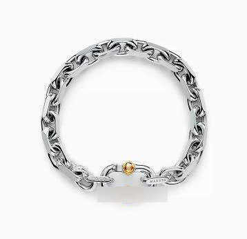 Högkvalitet Tiffancy Designer Bangle Jewelry 925 Sterling Silver V Gold Material Enkel mode Pendling Love Pearl Armband Original 1: 1 med riktig logotyp