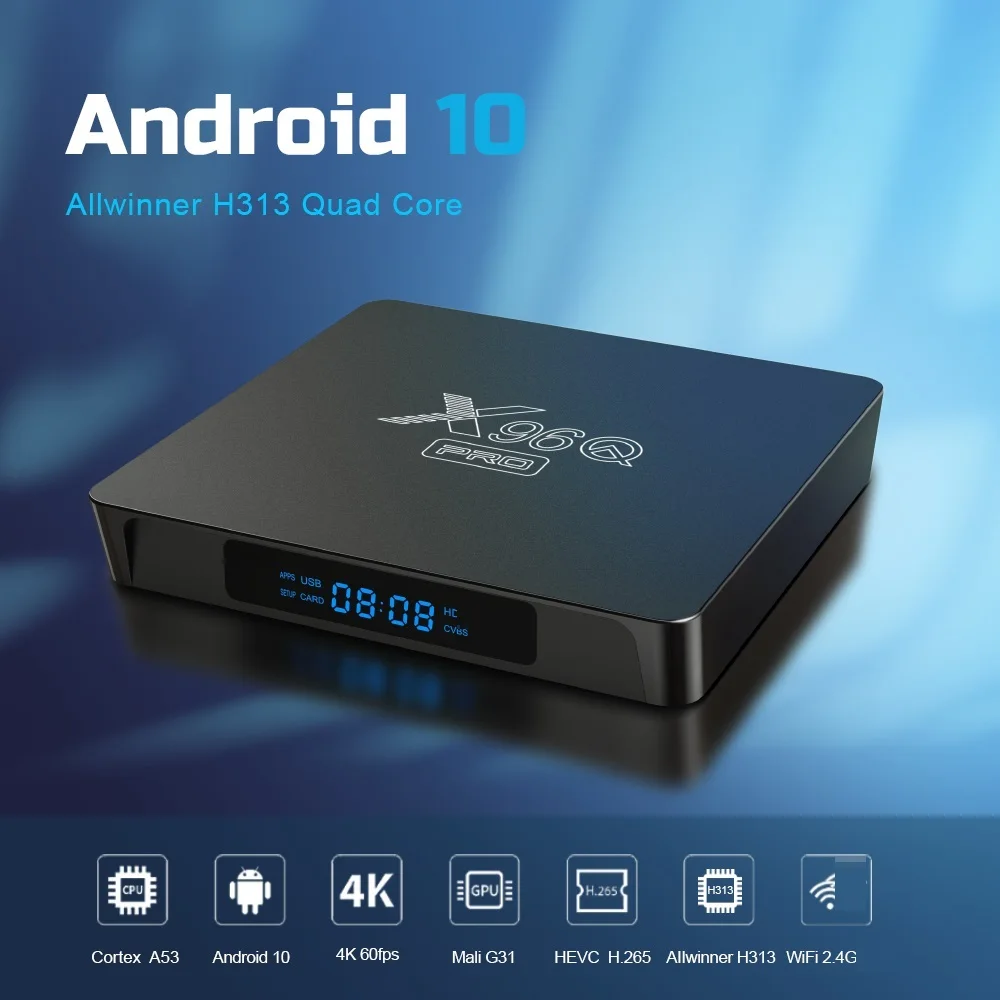 Box X96Q Pro Smart TV Box Android 10 Allwinner H313 Quad Core 2GB Ram 16GB ROM WiFi 4K X96Mini TVBOX SET Top Box Media Player