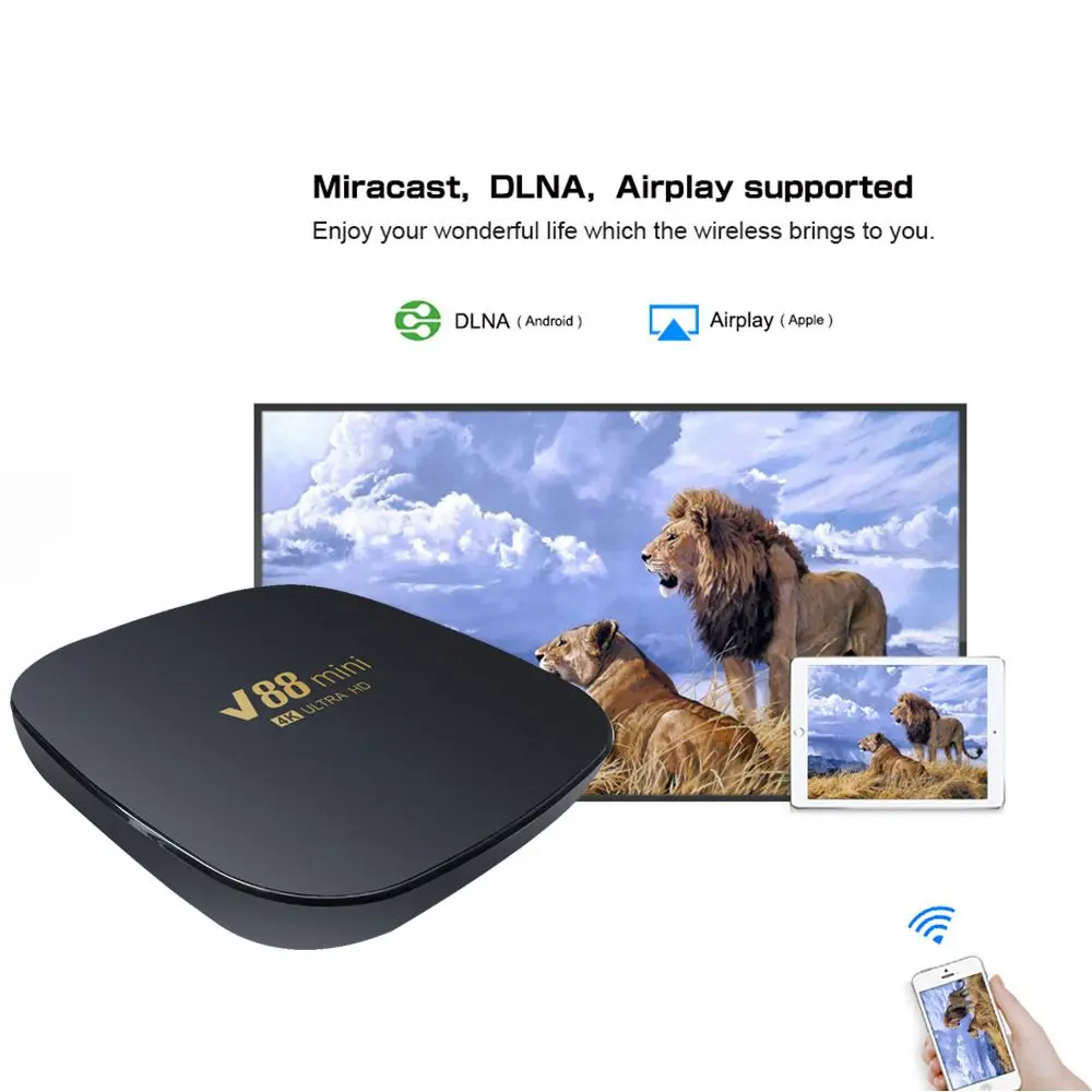 Box 2022 New V88 Smart TV Box Android 12 Allwinner H3 Quad Core 2.4G WiFi 8k Set Top Box 8GB+128 GB Media Player H.265 Home Theater