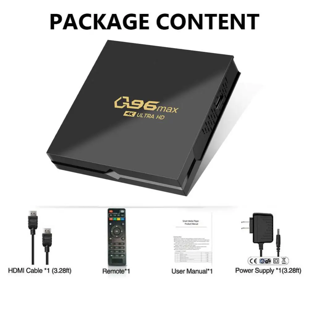 Box Best Q96 Max Box Android 10.0 TV Box 1g 8G Amlogic S905L Quad Core Media Player Smart St Set Top Box Ship dalla Francia