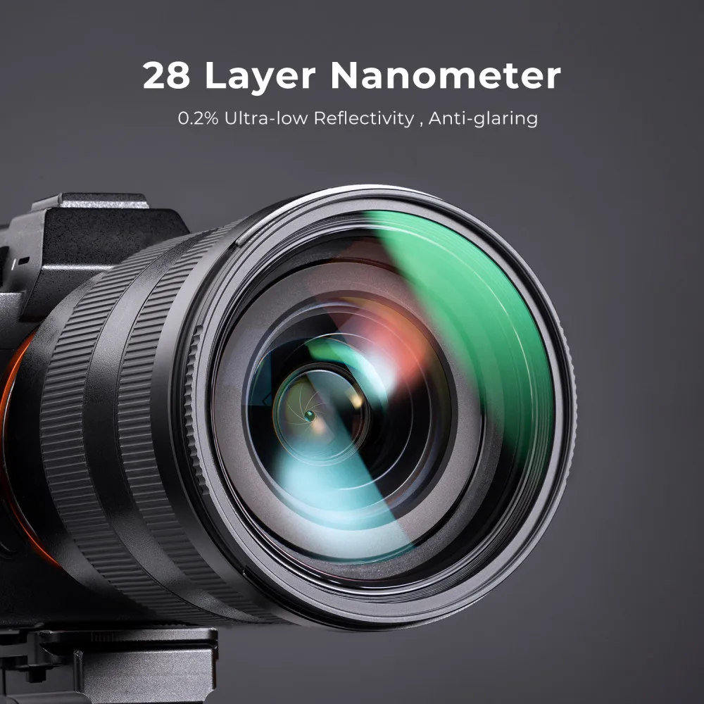 Tillbehör K F Concept Nano X MC UV -filter Tempererad glaskameralins med flerbelagda beläggningar 49mm 52mm 58mm 62mm 67mm 77mm 86mm 95mm