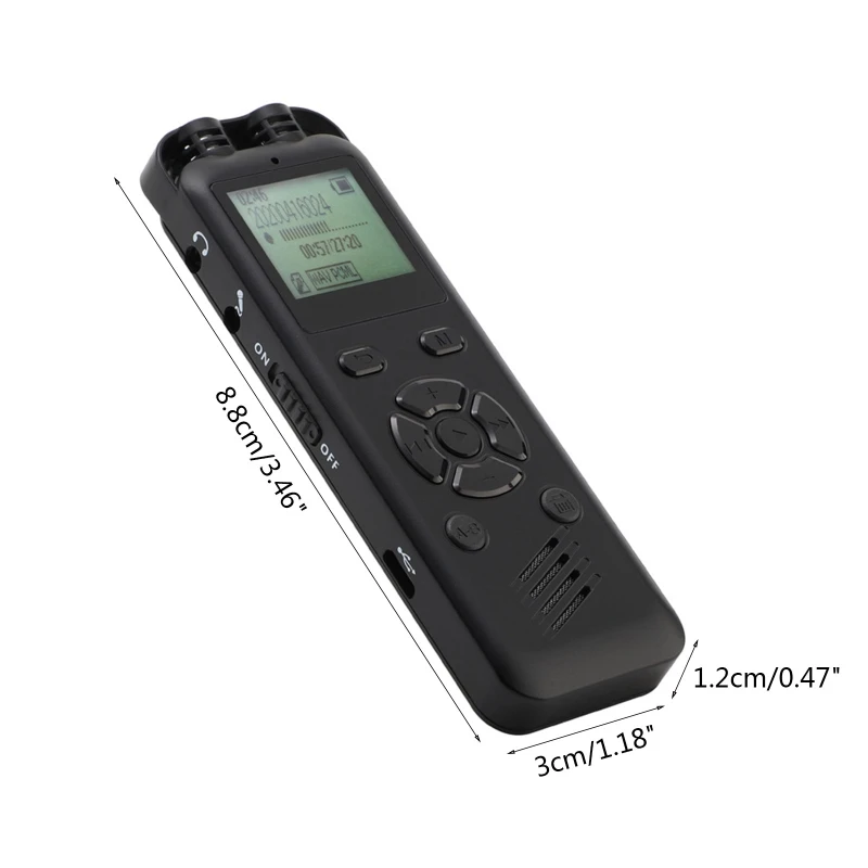 Players Professional Voice Activated Digital Audio Voice Recorder 8GB 16GB 32G Mini Noise Cancelling Phone Recorder MP3 WAV Player