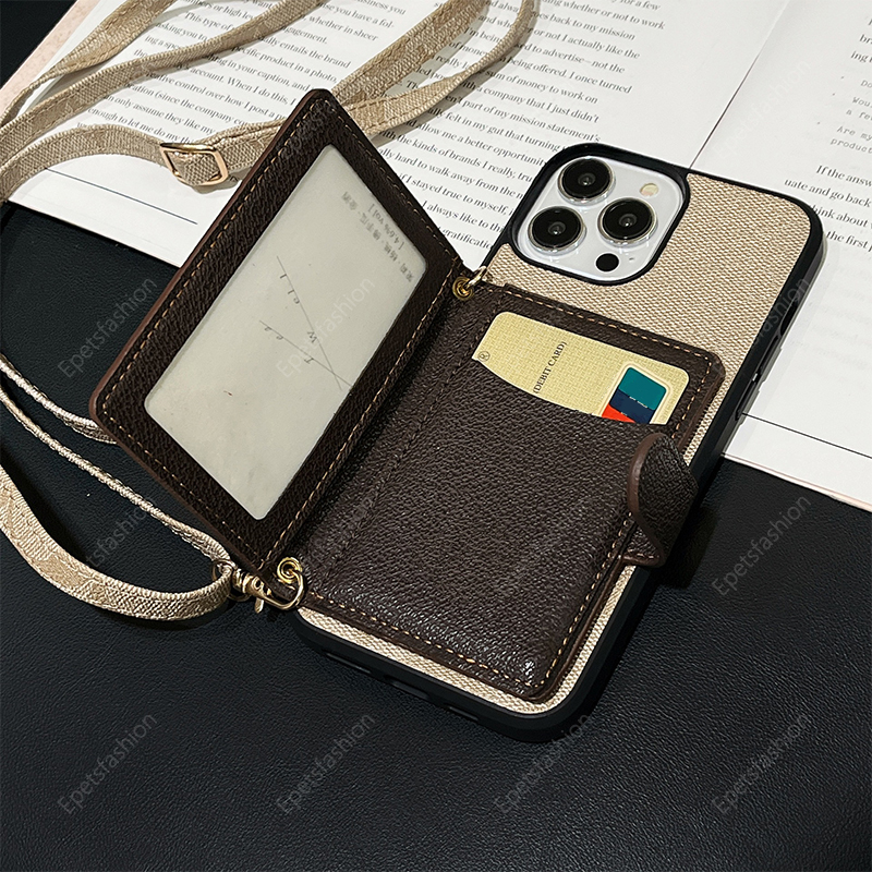 Cross Body Sling Carte Sac avec Imitation Classic Leather Case d'iPhone pour femmes Léchard de logo en métal luxueux pour Apple 15 Pro Max 11 12 13 14 PRO MAX XS XR XSMAX 7 8 PLUS MINI