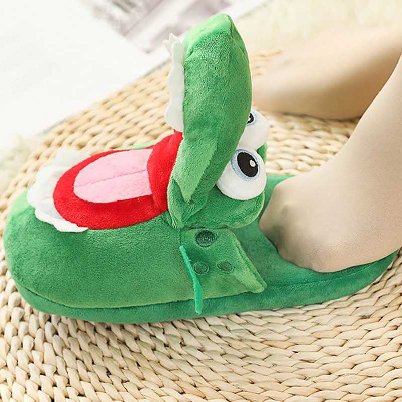 Slipper Cartoon Crocodile Cotton Slippers Move Funny Walking with Open Mouth et Dancing Charft Cought Christmas Guil Girl Girl 2448