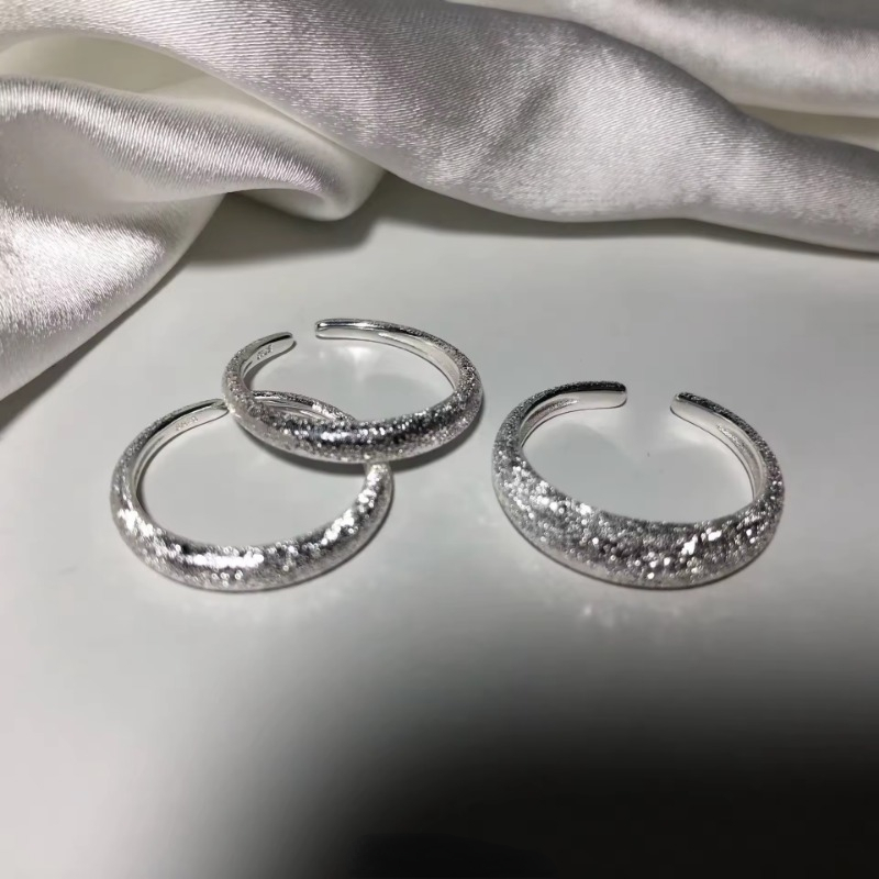 Nuevo 925 Sterling Silver Flash anillo abierto Joya de moda de joyas ajustables para una amiga regalo