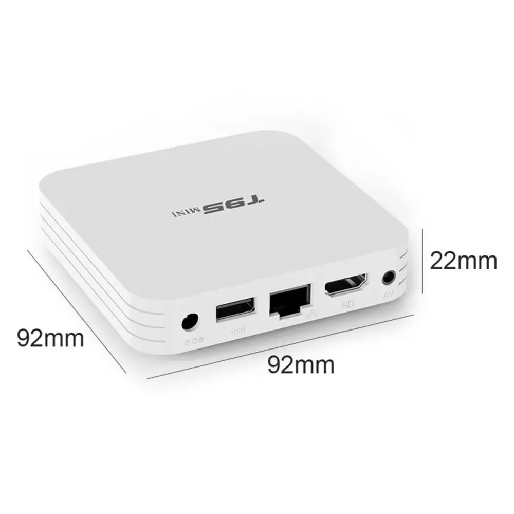 Caixa T95 Mini Fast Smart TV Box 100Mbps 2.4g WiFi RJ45 para Android 10.0 Ethernet 4K SettOp Allwinner H313 Quad Core Media Player