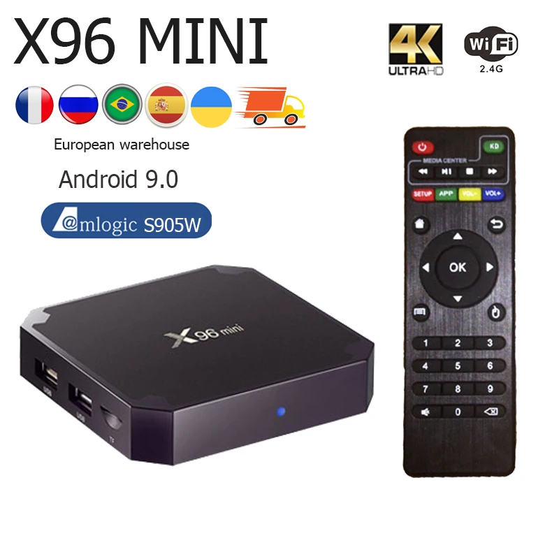 Box X96 Mini Smart TV Box Android 9.0 1GB8GB TVBOX AMLOGIC S905W Quad Core 2.4G WiFi HD 4K Media Player 2G16G Set Top Receiver