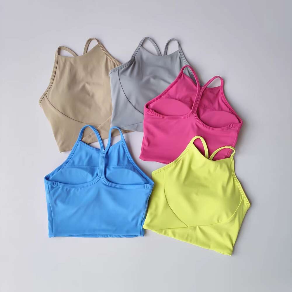 2024 Lu Bra Yoga Lu Sports Top Push Up Fiess Bra Underwear Sport Tops For Women Running Gym Wear Wear Bralette Vest Viest Gest Summer Tops Woman S Lette S