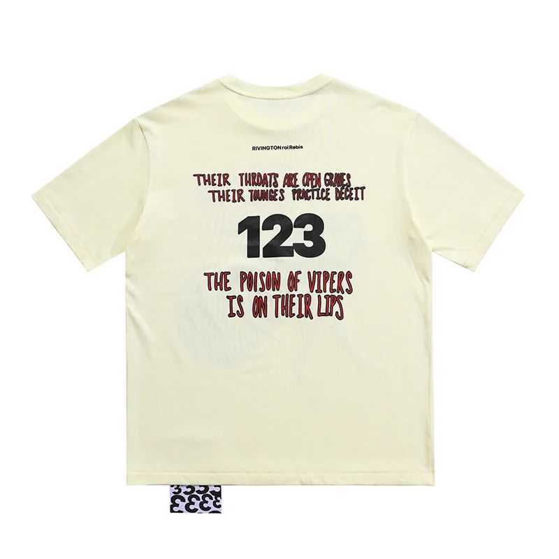 Men's T-Shirts Apricot RRR123 Python Print Short Sleeve T-Shirt High Quality Tops Loose Casual Summer Mens Womens RRR-123 T-Shirt J240402