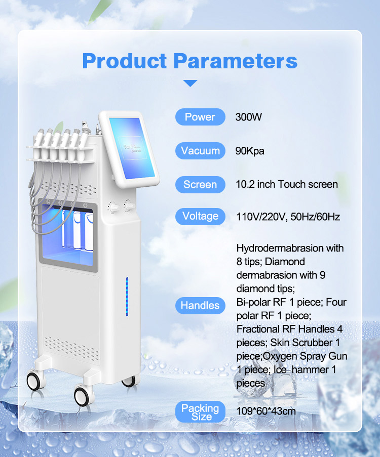 Multigations 11 en 1 Hydro Skin Beauty System Microdermabrasion H2O2 Aqua Peeling Face Lift Sweet Hydratrizer Oxygen Jet Peel Peel Hydrodermabrasion Facial Machine