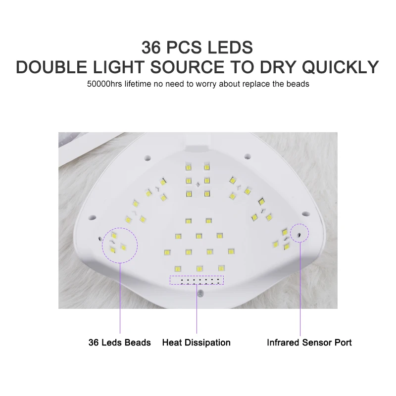 Платья Sun x5 Plus ультрафиолетовое светодиодное лак для ногтей с датчиком движения ЖК -дисплей дисплей высокоскоростной сухой гель сушилка для ногтей маникюр