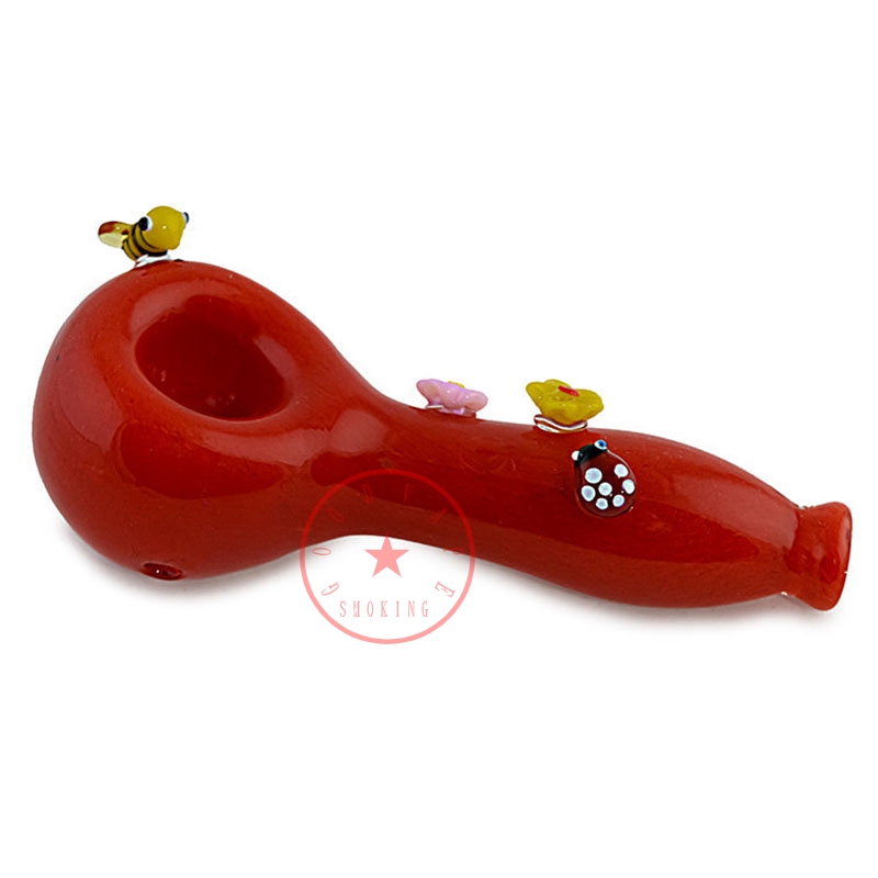 Dernière coloré ladybug de guêpe Pipes de tuyaux en verre Bol de filtre en verre portable Herbe Tobacco Porte-cigarette Fumez à la main Pipes à la main DHL