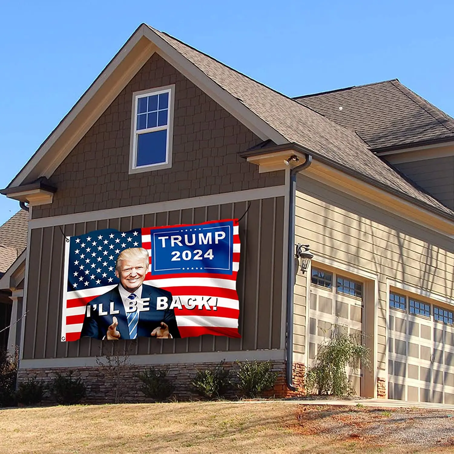 3x5ft Trump Flags 2024 Trump 2024 Élection présidentielle Je serai de retour Donald Flag avec des œillets en laiton 150cmx90cm 0408