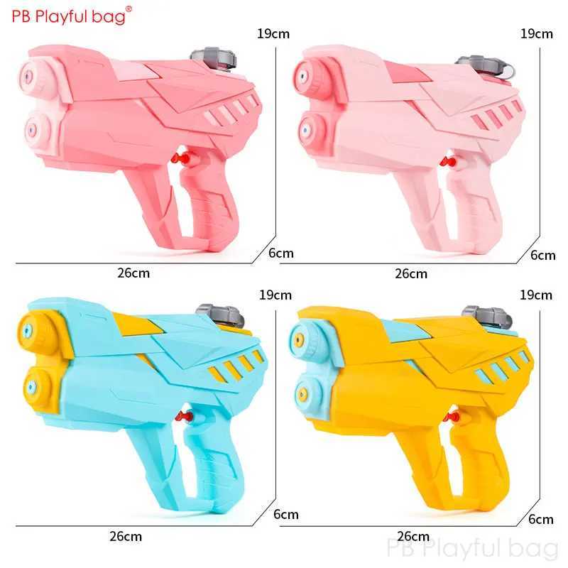 Gun Toys Nieuw kinderen speelgoedwaterpistool 500 ml dubbele gaten buiten zomer strand vrije tijd speelgoed zwembad feest water blaster kinderen speelgoed AC66 240408